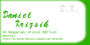 daniel krizsik business card